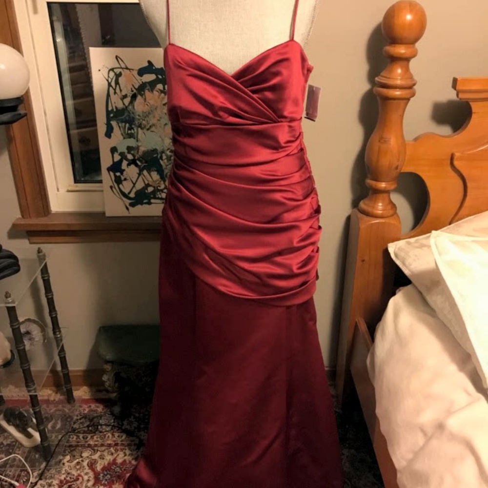 David's Bridal Red Gown